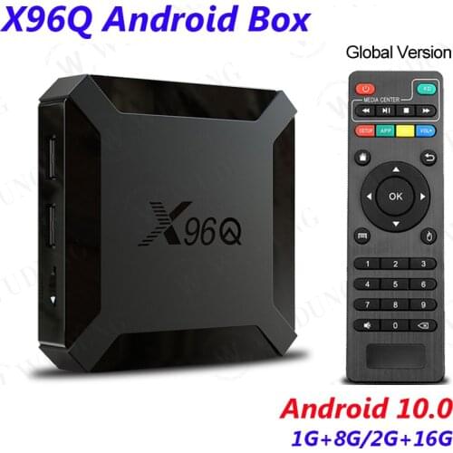 Original X96Q 10 Android Smart TV BOX 4K Allwinner H313 Quad Core 2GB 16GB Set-Top Box Media Player 1GB 8GB Fast Shipping New
