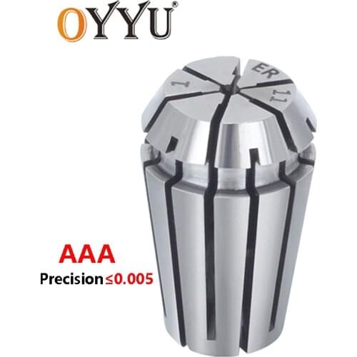 OYYU AAA 0.005 ER11 High Precision Spring Collet ER11-2 ER11-3 ER11-4 ER11-5 ER11-6 Elastic Chuck Lock Nozzles CNC Milling