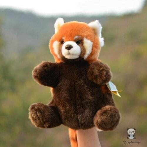 Plush Toys Children Telling Stories Cute Lesser Panda Soft Large Hand Puppet Gifts Store