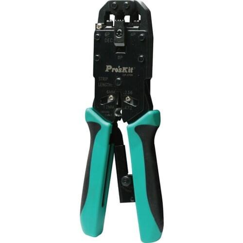 Proskit CP-376K 4/6/8P Ratchet Telephone Network Terminal Crimper Cable Cutter Wire Stripper Multifunctional Stripping Pliers