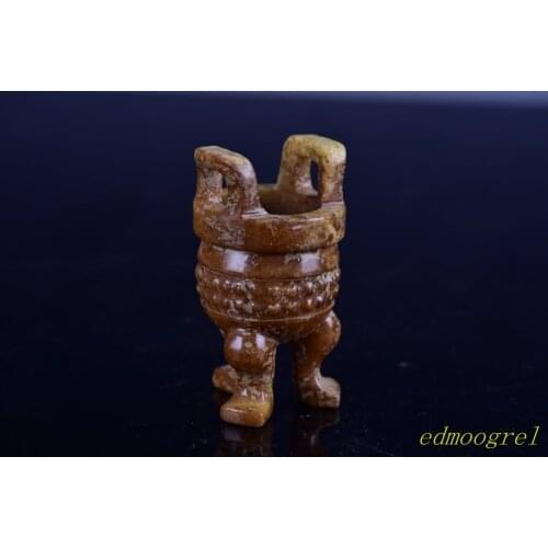 Rare Old HanDynasty HeTian Jade cup,hand carving crafts,best collection&adornment,free shipping