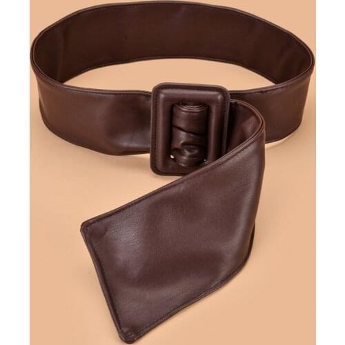 Fashion women belt high quality PU leather wide belts for women adjustable ceinture femme comfortable belt PD01