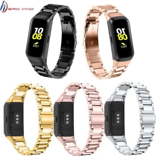 Stainless Steel Strap Watch Band For Samsung galaxy fit SM-R370 smart Wristband Bracelet High Quality Metal Watchstrap Correa