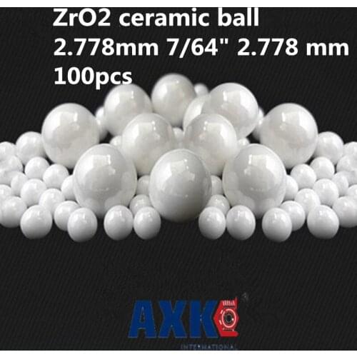 Rolamentos Free Shipping 100pcs 2.778mm 7/64" 2.778 Mm Zro2 Ceramic Balls Zirconia Used In Bearing/pump/linear Slider/valvs G5