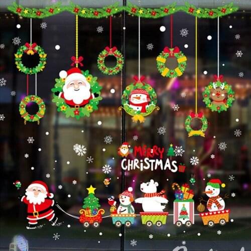 Christmas Decorations Window Sticker Christmas Decoration For Home Xmas Decor Merry Christmas Happy New Year