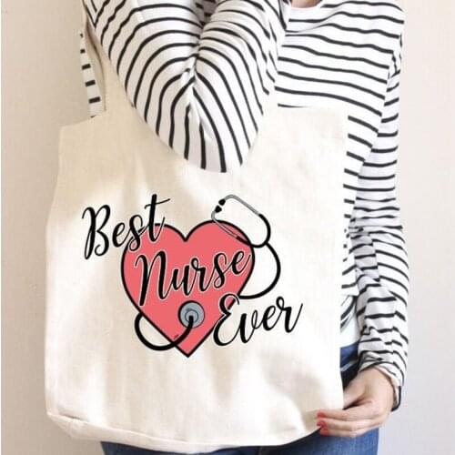 Best Nurse Ever tote Bag Nurse Appreciation Week Gift 2020 graduation retirement Christmas new Year Thanksgiving special present