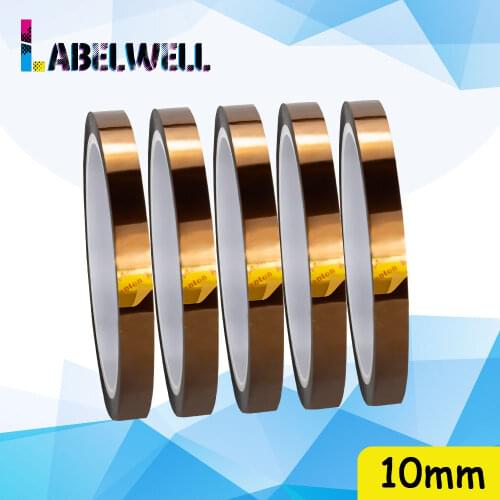 Labelwell High Temperature Heat BGA Tape Width 10mm Length 33m Kapton-tape Thermal Insulation Tape Polyimide Adhesive tape