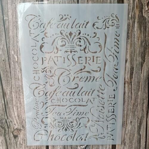 A4 Size DIY Craft Letter Stencil for Painting on Wood,Fabric,Walls Art Scrapbooking Stamping Album Embossing Paper Cards