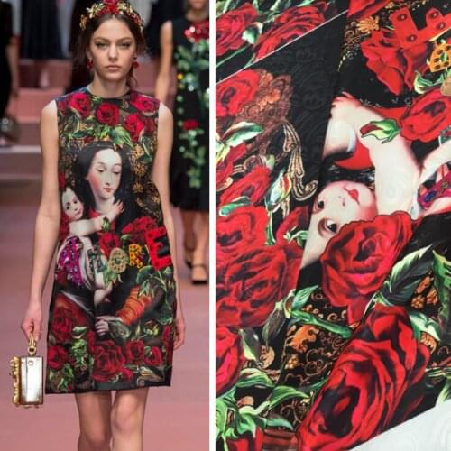 Cotton Linen Fabric Heart-Shape Printed Canvas Material Linen Cotton Patchwork Fabric Telas Sewing Cloth For Home Textile