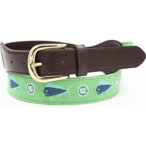 Hot sales mens belts luxury personality customize women custom handmade with fish needlepoint belt leather belt free shipping