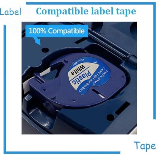 1PCS DYMO LT Label Tape 91201 High Quality dymo LetraTAG LT 91201 white plastic label tape