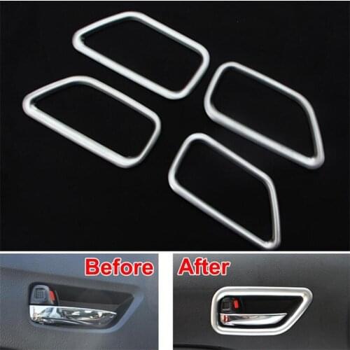 ABS Chrome Inner Interior Door Handle Bowl Cover Trim For LHD Suzuki Vitara Escudo 2015 2016 2017 Car Styling Accessories 4pcs