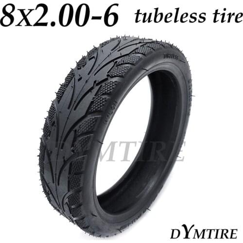 8x2.00-6 Tire Tubeless Vacuum Wear Resistant Tyre for Electric Scooter