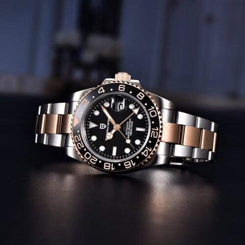 PAGANI DESIGN Mechanical Watch Men GMT Automatic Watch 100M Waterproof Top Brand Stainless Steel Luxury Wrist Watch Reloj Hombre
