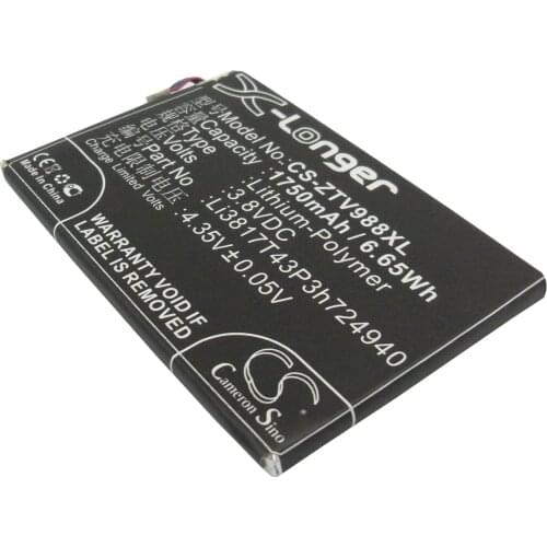 CS 1750mAh 6.65Wh battery for NET10 NTZEZ753G3P5P, Paragon, Paragon 4G, Z753G