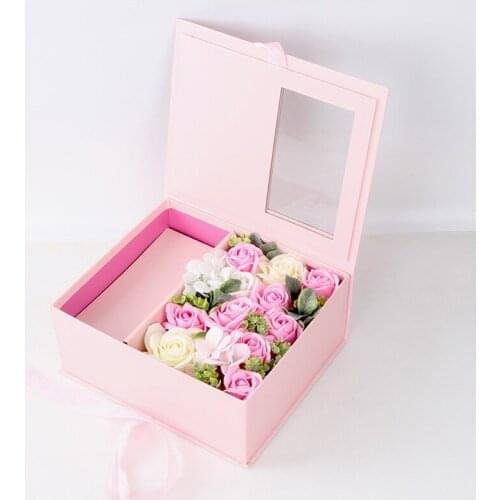Flower Soap Rose Soap Jewelry Box Rose Flower Soap Case Wedding Decoration Gift Festival Box Gift For Love girlfriend Wedding