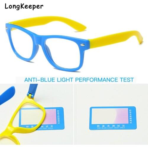 Vintage Glasses Kids Anti Blue Light Boy Girls Children Sun Glasses Clear Computer Tranparent Blocking Glasses Optical Frame