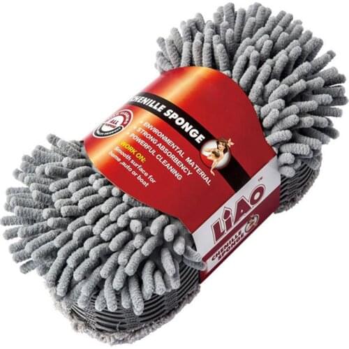 Car Wash Sponge Automobile Cleaning Sponge Premium Chenille Microfiber Lint Free Scratch Free Ultra Soft Automobile Cleaning Spo