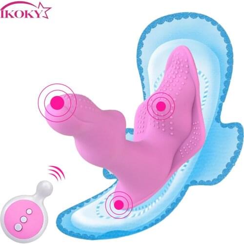 IKOKY Wearable Vibrator Wireless Remote Clitoris Stimulator G-spot Massage Female Masturbator Sex Toys for Women Adult Products