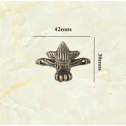 JD 4pcs Small Antique Zinc Alloy Foot Decorative Bottom Corner Beast Foot Box Foot Furniture Hardware