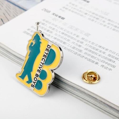 Cartoon Anime Detective Boys Conan Enamel Pins and Brooches for Women Men Lapel Pin backpack bags Hat badge Gifts