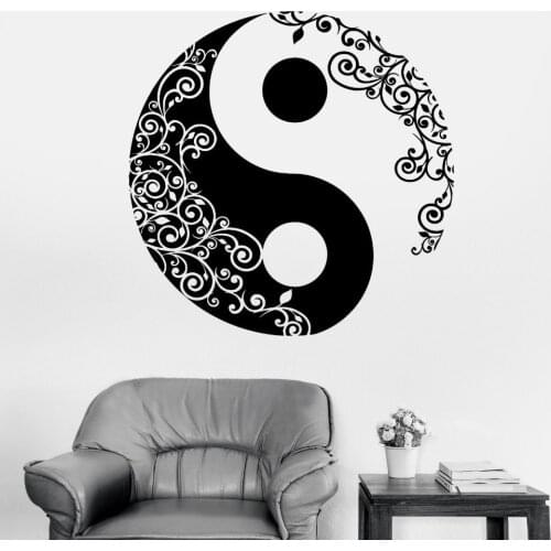 Mandala Wall Sticker Home Decal Buddha Yin Yang Floral Yoga Meditation Vinyl Decal Wall Art Mural Home Decor Decoration D175