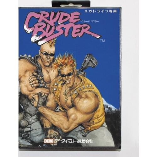 Crude Buster 16bit MD Game Card For Sega Mega Drive/ Genesis with Retail Box