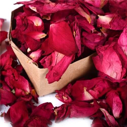 New Romantic 100g Natural Dried Rose Petals Bath Dry Flower Petal Spa Whitening Shower Aromatherapy Bathing Supply