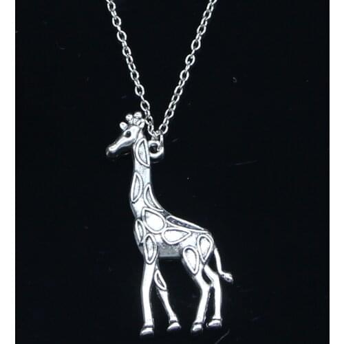 New Fashion Necklace 53x23mm giraffe deer Pendants Short Long Women Men Colar Gift Jewelry Choker