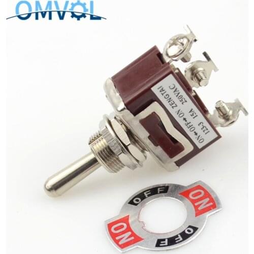 12mm toggle Switch 15A 250VAC CarToggle Switch 3 Position one side latching , the other side momentary