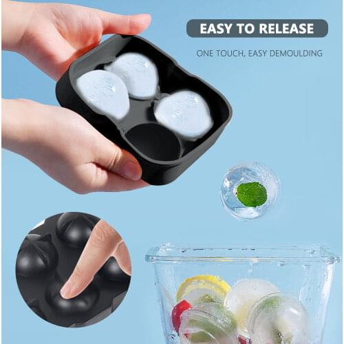 Whiskey Ice Cube Maker Ball silicone mold Mould Brick Round Bar Accessiories High Quality Black Color Ice Mold Kitchen Tools