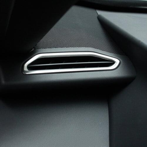 Instrument panel outlet frame decorative bright frame stickers stainless steel For Lexus UX200 UX250h UX260h 2019 2020