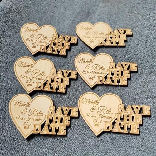 Wedding Save The Date Card Wedding Party Gift Wedding Magnet Card Engraved Card