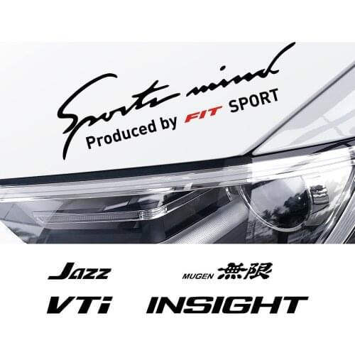 Car Headlight Lamp Eyebrow Decor Decals For Honda Fit Insihgt Mugen SI Type S R Reflective Graphics Vinyl Cover Auto Accessories