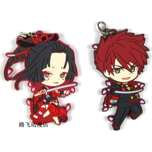 Touken Ranbu Online Original Japanese anime figure rubber Silicone sweet smell mobile phone charms key/chain/strap