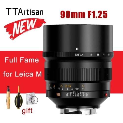 TTArtisan 90mm F1.25 Camera Lens Full Fame Lens for Leica M Mount For Leica M-M M240 M3 M6 M7 M8 M9 M9p M10 Camera