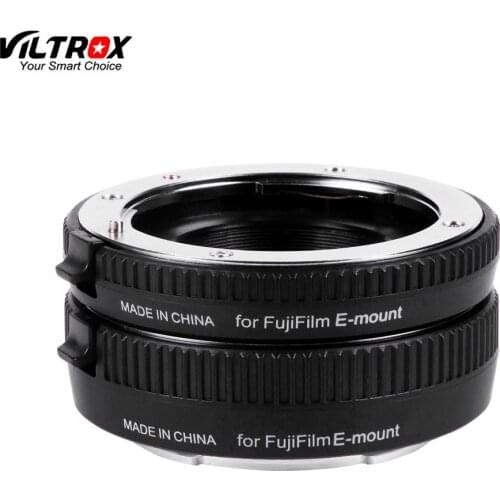 VILTROX DG-FU Auto focus AF Metal Macro Extension Tube Ring Lens Adapter Mount for Fujifilm X X-Pro2 X-T2/T1 X-T20/T10 X-E2S A10