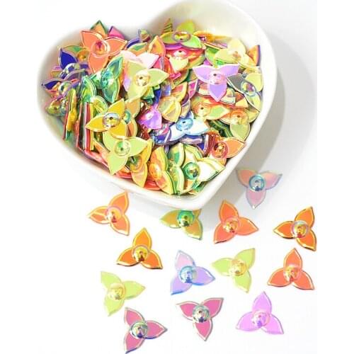 14mm Windmill Sequin Three Petals Flowers Sequins Paillettes For DIY Sewing Wedding Craft,Women Kids Garment Accessories