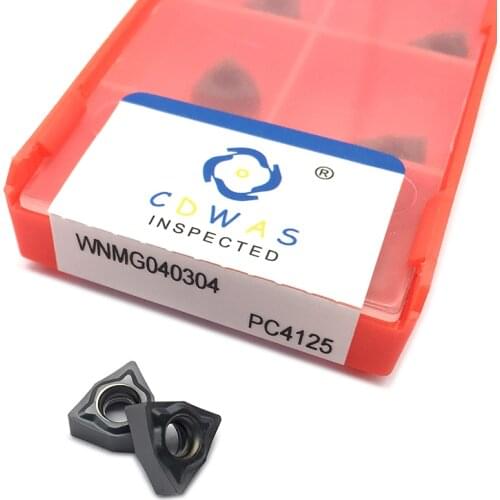 10PCS WNMG040304 PC4125 High Quality External Turning Tool Carbide Inserts WNMG 040304 CNC Lathe Cutter Tools For Steel
