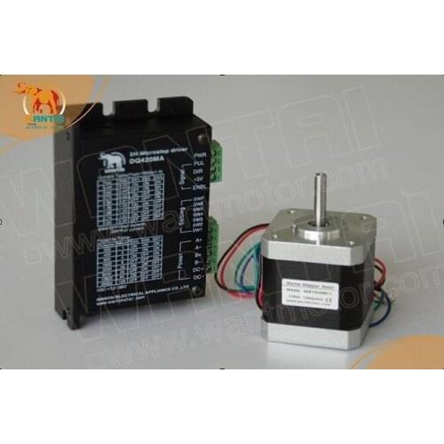 Wantai cnc router kits Nema 17 Stepper Motor 42BYGHW609 70oz-in & Driver DQ420MA 1.7A 36V 128Micro cutting,3D printer