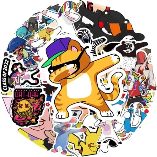 Funny Cartoon Anime Stickers Dab Swag Hipster Stickers for Scrapbook Graffiti Luggage Skateboard Fridge Stickers Waterproof
