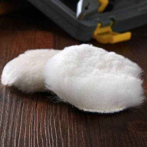 Mgoodoo 2Pcs 4inch Lambs Wool Pads Waxing Polishing Buffing Pad Wheel Car Auto Car Paint Care Polisher Pads 100mm Diameter