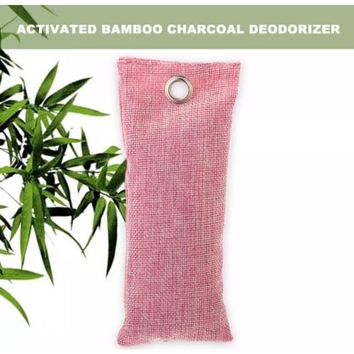2pcs Home Room Air Purifying Hanging Bag Moistureproof Natural Air Purifier Bag Activated Bamboo Charcoal Deodorizer