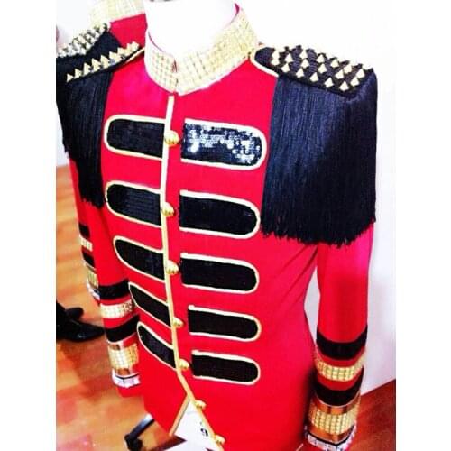 2020 Fashion Men Costume Court Jacket Blazer Male Groom Prom Clothes Singer Dancer Star Performance Nightclub Bar Wedding Party