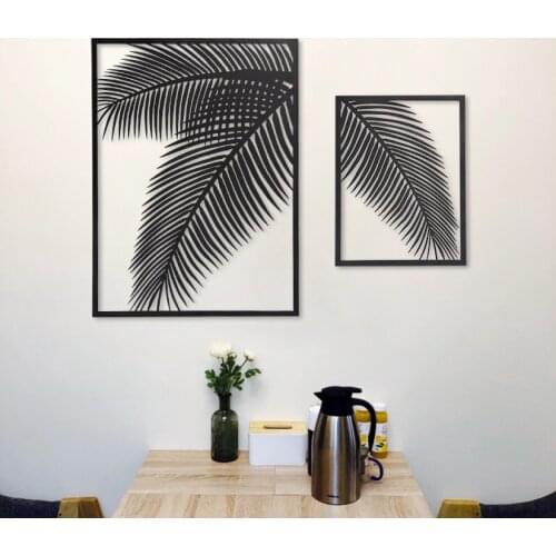 3d Black Metal Flower Branch Leaf Wall Art Hangings Home Decor