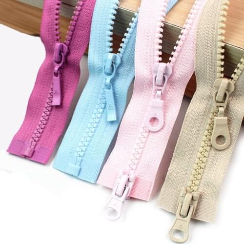 70cm No. 5 Resin Zipper Single-head Open End for Down Jacket Sleeping Bag Accessories Zipper Tape
