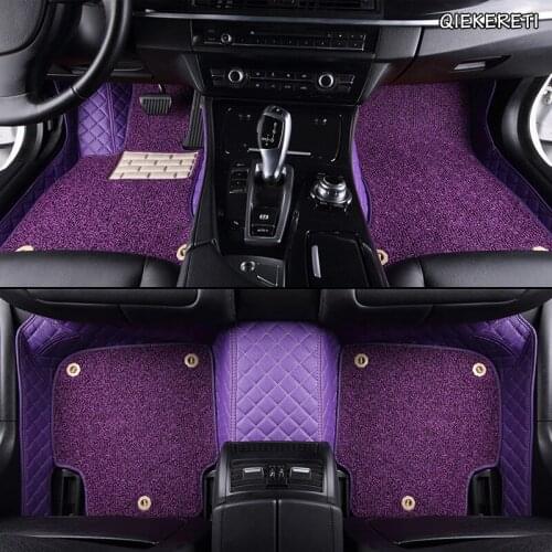 QIEKERETI Custom car floor mats for Audi A4 A5 A6 SQ5 RS4 RS6 RS7 RS5 A8 A7 Q3 Q5 Q7 S3 S5 S6 S7 S8 R8 TT A1 A3 car foot styling