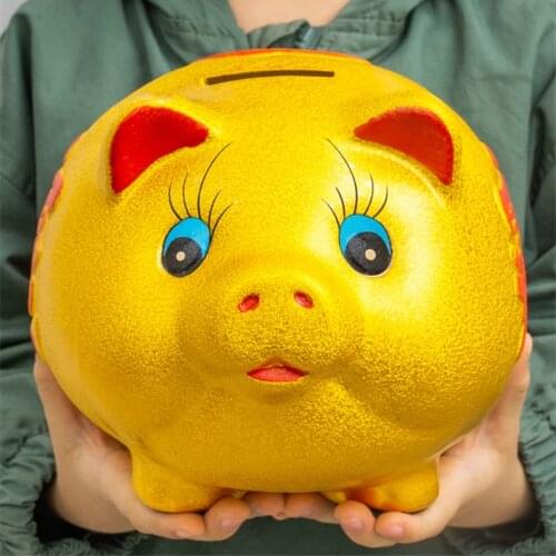 Large Coin Money Box Bank Secret Adult Kids Cute Hidden Safe Ceramic Pig Piggy Bank Paper Money Spaarpot Home Decoration DG50MB
