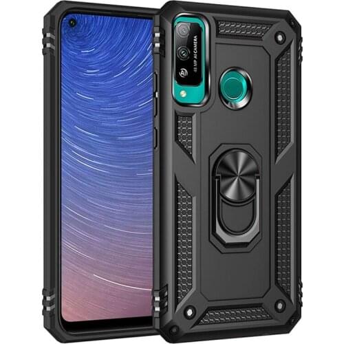 Phone Case For Huawei Honor 10 Lite 8S 8A 9A 9X Y7P Y8P P Smart Z 2019 2020 2021 Car Armor Shockproof Finger Ring Holder Cover