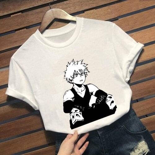Japanese Anime My Hero Academia Bakugou Katsuki Tshirts Fashion Men Women T-shirt Casual Tee Shirt Harajuku Tops